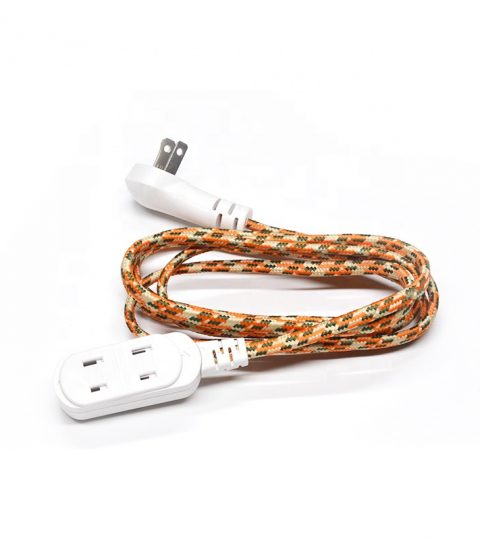 16/2 3ft Flat Plug Indoor 2 Pin Power Organizer Retractable Electrical Smart Extension Cord With Fabric 3 Outlet