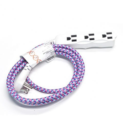 16/3 6 Feet Safety Indoor Extension Cord For Home Extensions Using Cul Cetl Approved With Fabric 3 Outlet