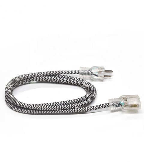 16/3 8 Feet Safety Indoor Extension Cord For Home Extensions Using Cul Cetl Approved With Fabric