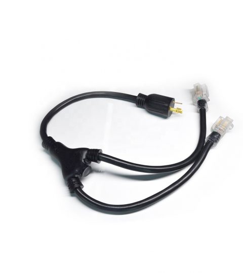 NEMA L5-30P Male Plug To 2 NEMA 5-20 Female Y Type Splitter Power Cord For Home Appliance