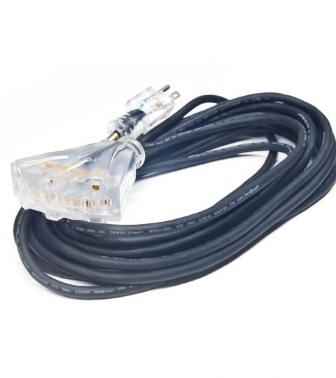 16/3 25ft Power Cord Electrical Outdoor Heavy Duty 220v Multi Socket Extension Cords