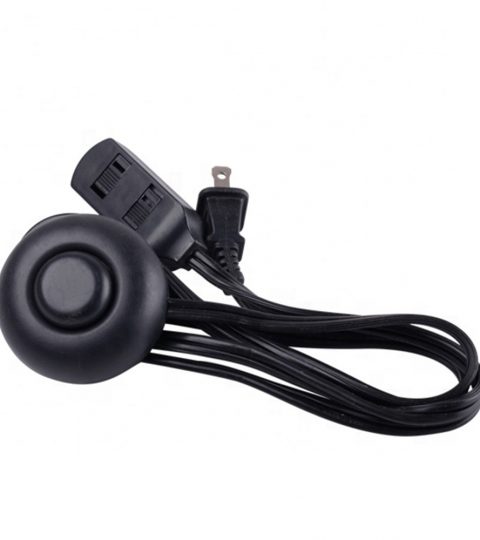 12′ 16/2 3-Outlet Light-Duty Black Indoor Extension Cord On Off With Foot Switch