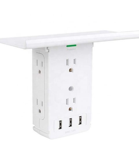 Socket 6 Port Surge Protector Wall Outlet