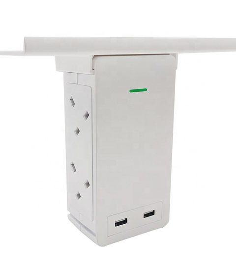 BS 4 Outlet Wall Socket With 2 USB