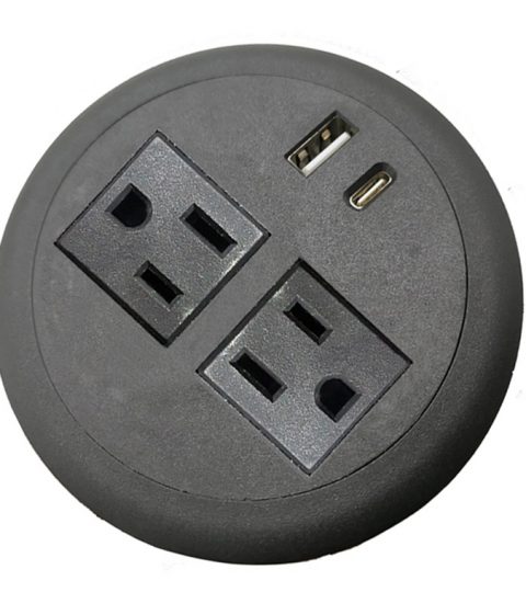 US Type Round Grommet Power Socket 2AC Outlet