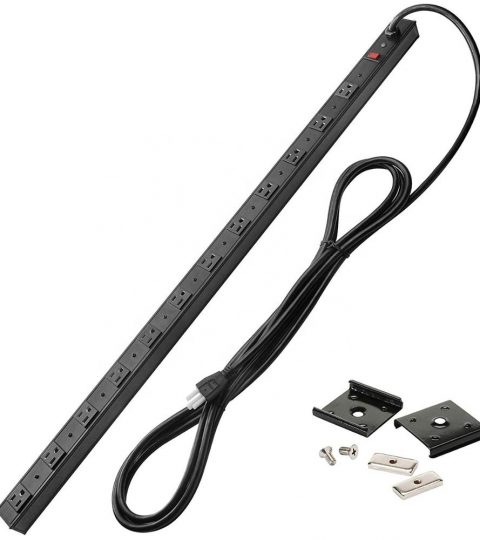ETL Certified 12 Outlet Heavy Duty Metal Power Strip With 9-Foot Extension Cord