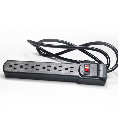 6-Outlet Surge Protector Power Strip 2-Pack, Overload Protection, 3-Foot Cord, 900 Joule – Black