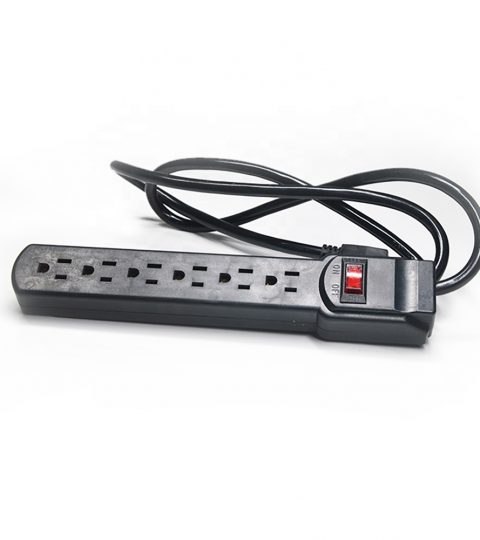 6-Outlet Surge Protector Power Strip 2-Pack, Overload Protection, 4-Foot Cord, 900 Joule – Black