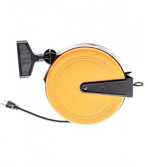 25FT Foot Extension Cord Reel With 4-Outlets And Circuit Breaker Extension Cord Reel