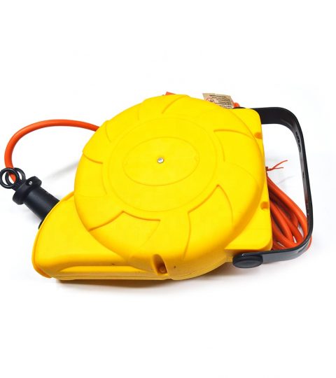 16/3 50ft Power Outdoor 220v Automatic Extension Industrial Retractable Extension Cord Reel PVC ,100% Copper NAME5-15P NEMA5-15R
