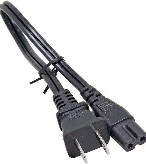 TV Power Cord, Ancable 1Feet 2-Prong Replacement Power Cable For Samsung Philips Toshiba LG Sony Sharp Panasonic Vizio