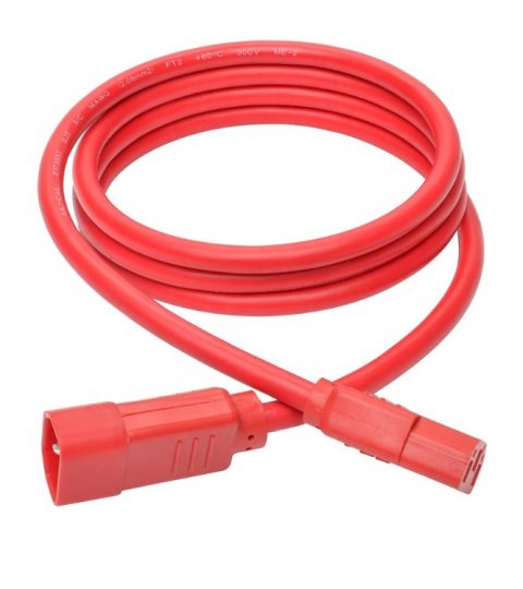 Heavy-Duty Power Extension Cord 15A, 14AWG (IEC-320-C14 To IEC-320-C13) 4-ft