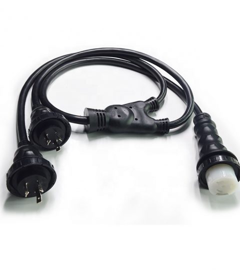 30Amp 125V Marine Shore Power Y Adapter STOW NEMA 2 L5-30P To NEMA SS2-50 10GAUGE Marine Shore Power Cords