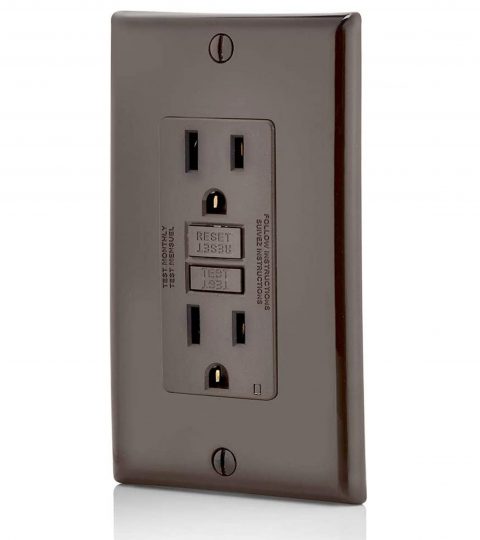 15A 125V 2LED Household Socket GFCI Receptacle Wall Outlet