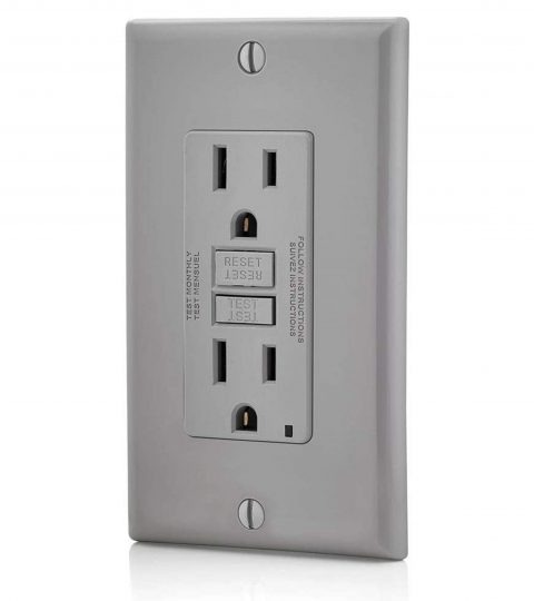 15A 125V 1LED Household Socket WR/TR Outdoor GFCI Receptacle Wall Outlet