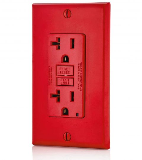 20A 125V 1LED Household Socket GFCI Receptacle Wall Outlet