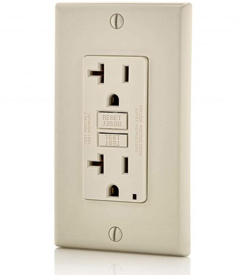 20A 125V 1LED Household Socket GFCI Receptacle Wall Outlet