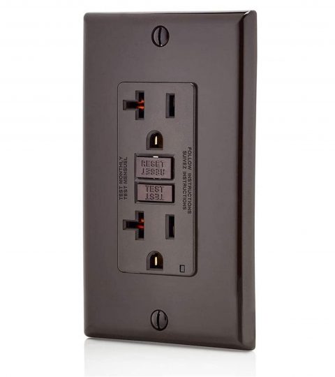 20A 125V 1LED Household Socket GFCI Receptacle Wall Outlet