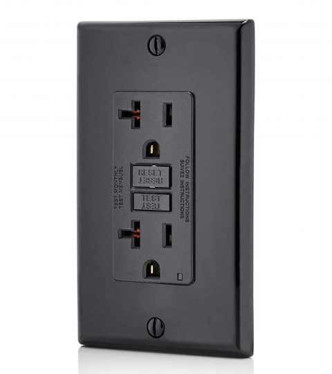 20A 125V 1LED Household Socket GFCI Receptacle Wall Outlet