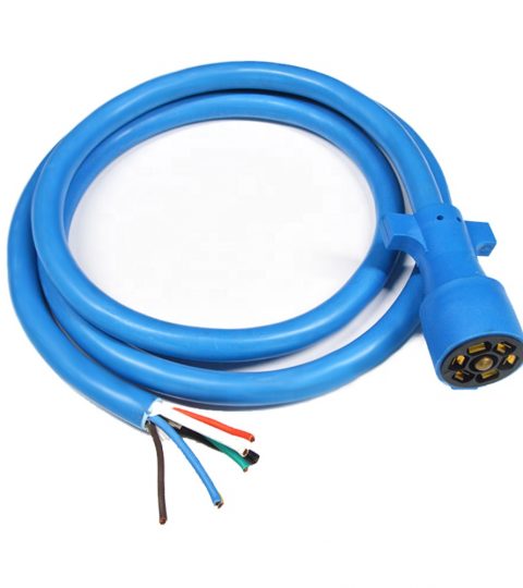 T09010C8 USA PVC 7 Blade Trailer Extension Cord To Minus 40 Degrees For RV Standard 8 Foot