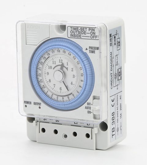 24Hour Automatic Types Of 220V 230V Analog Mechanical Weekly Rotary Time Control Switch TB388 Timer With Battery