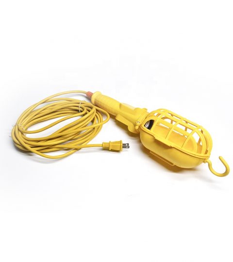 18/2 Gauge SJTW Trouble Light With Metal Guard , 75-Watt, 25-Foot, Yellow