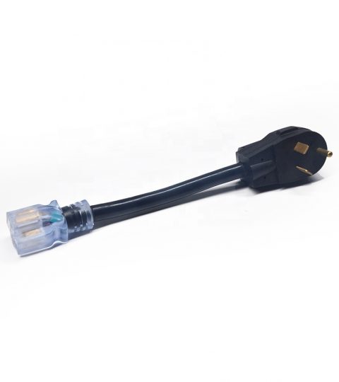 RV Adapter Cord TT-30 Plug To NEMA 5-20 Receptacle , Generator 10/3 AWG, 30 Amp Industrial Grade Extension Power Cord Adapter