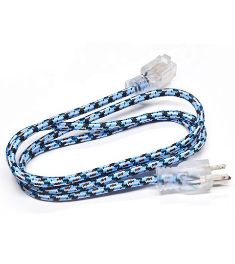 16/3 8 Feet Safety Indoor Extension Cord For Home Extensions Using Cul Cetl Approved With Fabric