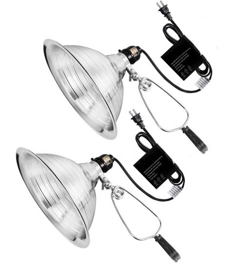 18/2 SPT-2 Clamp Lamp With 10 Inch Reflector, 150 Watt, 6 Foot Cord And Chimney Diameter 10 Inch