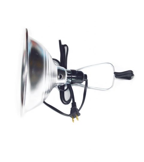 18/2 SPT-2 Clamp Lamp With 10 Inch Reflector, 150 Watt, 6 Foot Cord And Chimney Diameter 9.5 Inch