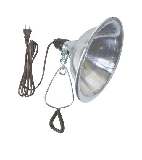 18/2 SPT-2 Clamp Lamp With 10 Inch Reflector, 150 Watt, 6 Foot Cord And Chimney Diameter 8.5 Inch