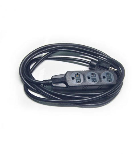12/3 3ft Power Cord Electrical Outdoor Heavy Duty 220v Multi Socket Extension Cords PVC ,100% Copper Black NAME6-15P NEMA6-15R