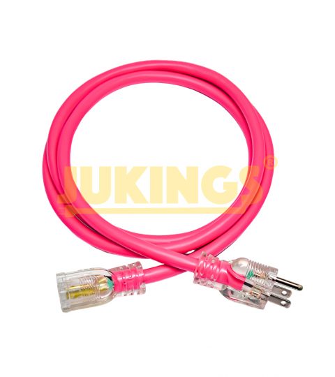 12/3 6FT Electrical Power Cord Nema 5-15P To 5-15R SJTW Outdoor Heavy Duty 125V 15A Extension Cords End With Light