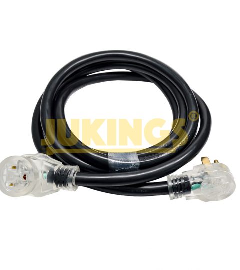 50AMP 250V Industrial Power Cord 8/3 SJTW RV Extension Cord 6-50P To 6-50R Heavy Duty Welding Extension Cord With Indicator