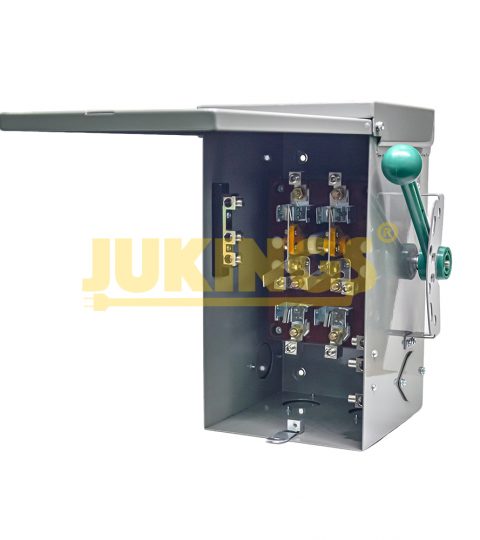 100A 24000W Generator Transfer Switch 120/240V Heavy-Duty Double-Throw Safety Switch NEMA 3R Certified For Indoor/Outdoor Industrial & Residential Use
