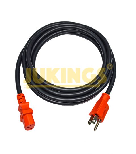 10A 125V SJT Power Cable 5-15P To IEC13 14/3 Extension Cords With PVC And Copper Various For Home Computer