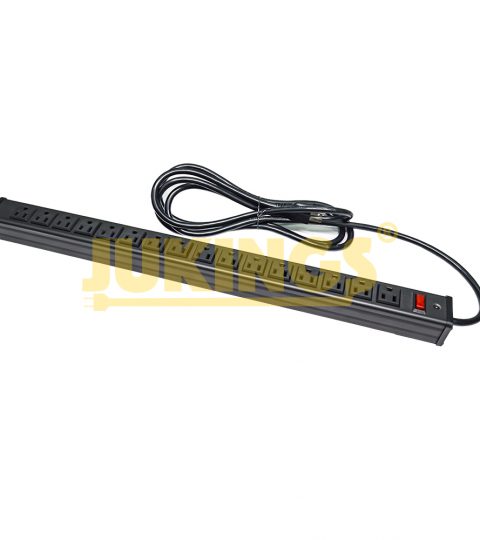 16-Outlet Surge Protector Power Strip 450 Joules 15Amp 125V With 9FT 14AWG PVC-Coated Copper Extension Cord