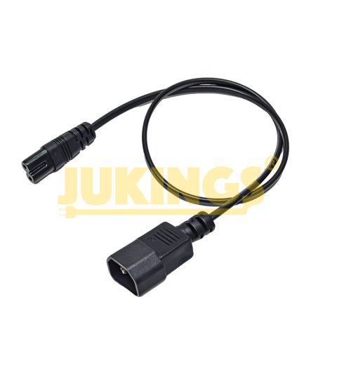 2.5A 125V Power Cable IEC-C14 C7 Safety Shutter Flexible 2G0.75mm² Cord For LED Monitors/Printers Male End