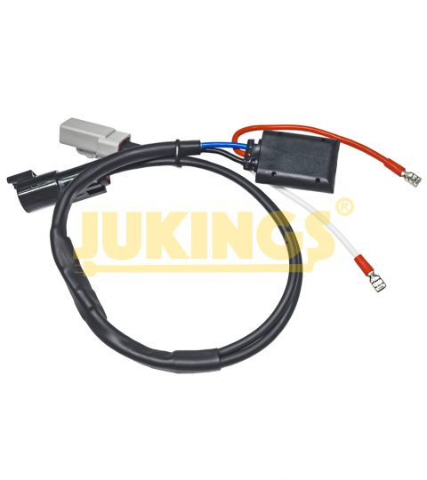 4.8mm Trailer Wire Harness Charger Module 2 Spade Terminals 2-Row Female 1-Row Male Connectors 52cm Length For 1FT Electrical