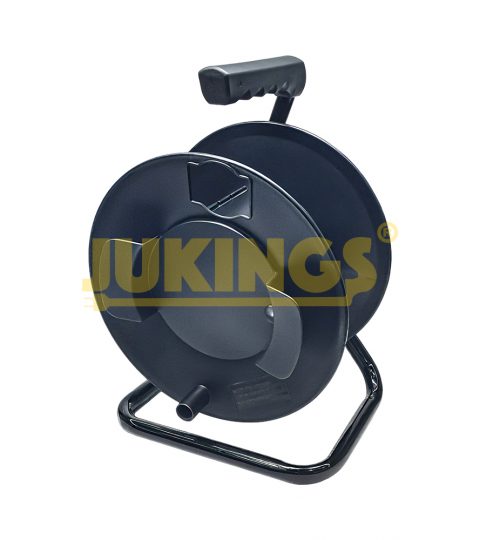 Portable Cable Reel With Black Metal Bracket For 100FT Extension Cords Ropes Storage Can Accommodate Power Extension Cords