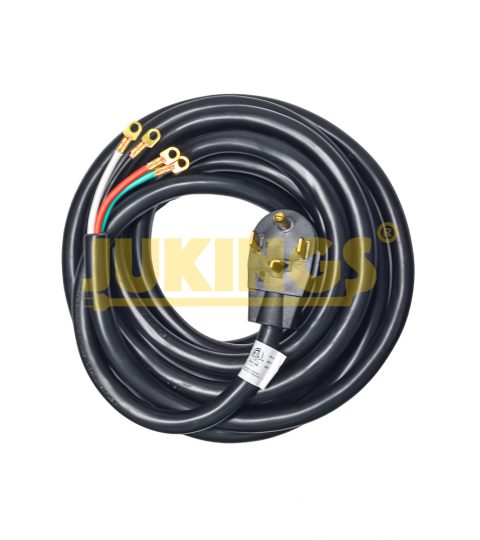 ETL/CETL Approved 30 Amp Dryer Power Cord 4-Wire 10/4 AWG 25 FT NEMA 14-30P Stripped Female End 125/250V For Home Appliances STW
