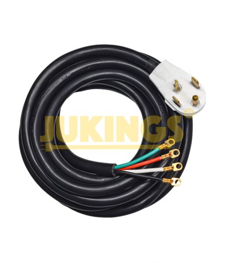 ETL Certified 10/4 AWG Dryer Cord Nema 14-30P 30A 125/250V 4-Wire STW 20FT Power Cord With Open End Stripped Female End Type