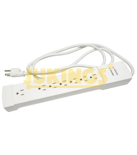 7-Outlet Power Strip 1 Nema 5-15R Adapter 14AWG SJT 6FT PVC Copper Extension Cord 125V 15A Rated Wall Socket For US Plug