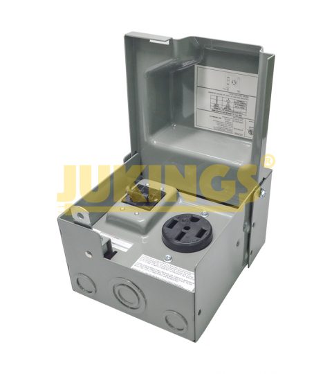 Outdoor 50A 125V/250V 14-50R Socket Inlet Box With Switch 60Hz Waterproof Power Outlet Outdoor Socket With Surge Protection