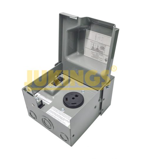 30A 125V Outdoor Power Socket Box NEMA TT-30R Waterproof Electrical Outlet With Switch & Surge Protection (60Hz)