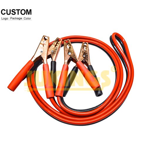 10 Gauge 15 Ft Black Red Copper Clad Aluminum Booster Jumper Cable Emergency Tool Kit 12-Month Warranty For Car Battery Jumping